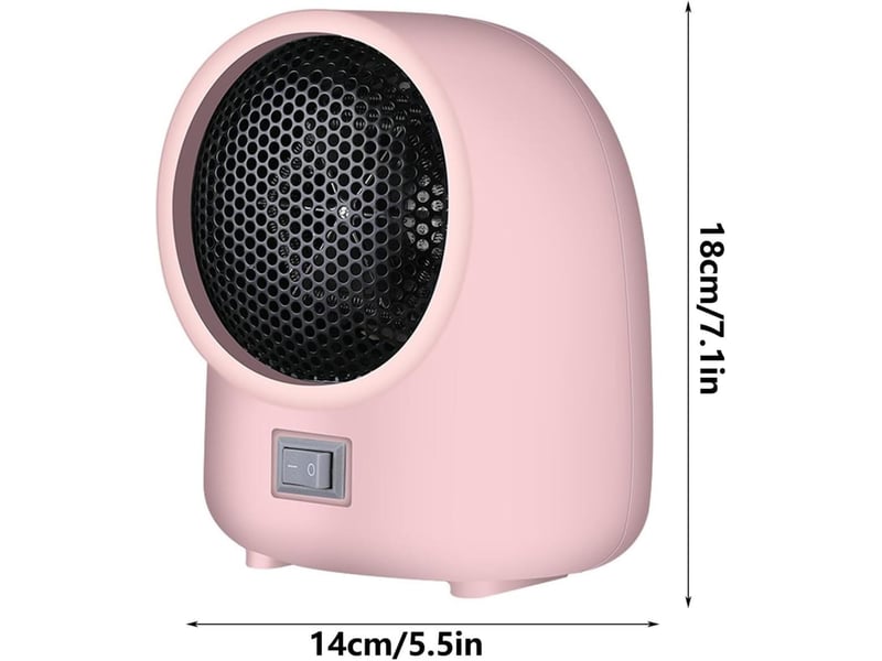 Chauffage de table électrique pour usage domestique, 400 w, deux vitesses réglables, protection anti-basculement. (rose - sjy-hrc0005080ly SJY-HRC0005080LY - Conforama B