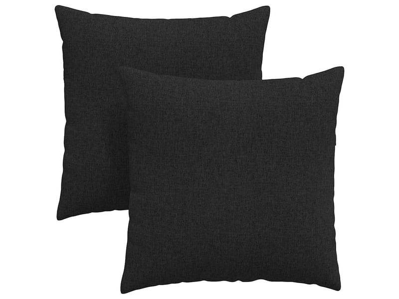  Lot de 2 coussins de canapé, coussins décoratifs tissu noir 80 x 80 cm cf58927  - Conforama A