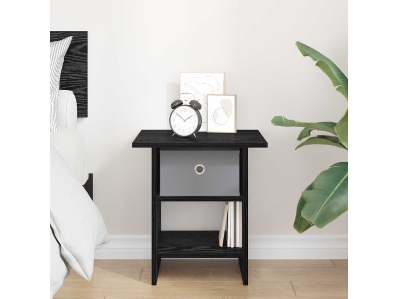Table de chevet - cabinet de chevet - table de nuit chêne noir 41 x 40 x 45 cm bois d'ingénierie - Conforama C