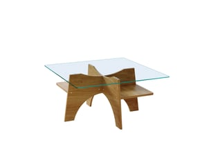 Table basse carré(e) coloris bicolore FLORAGRACE  - 80 cmx80 cm