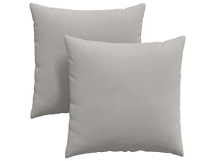 Lot de 2 coussins de canapé, coussins décoratifs tissu gris clair 80 x 80 cm cf58851