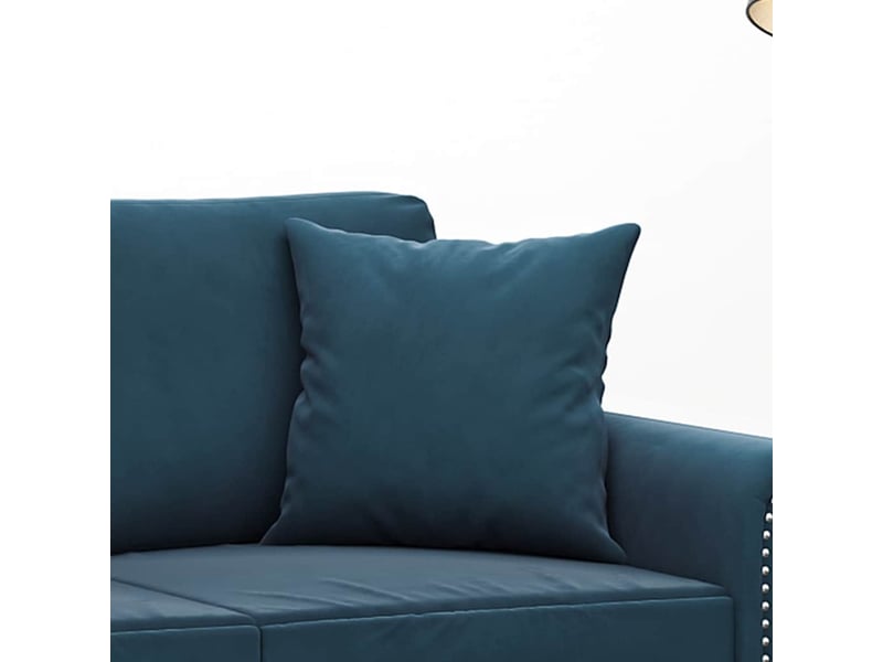  Lot de 2 coussins décoratifs bleu 40x40 cm velours cf60857  - Conforama E