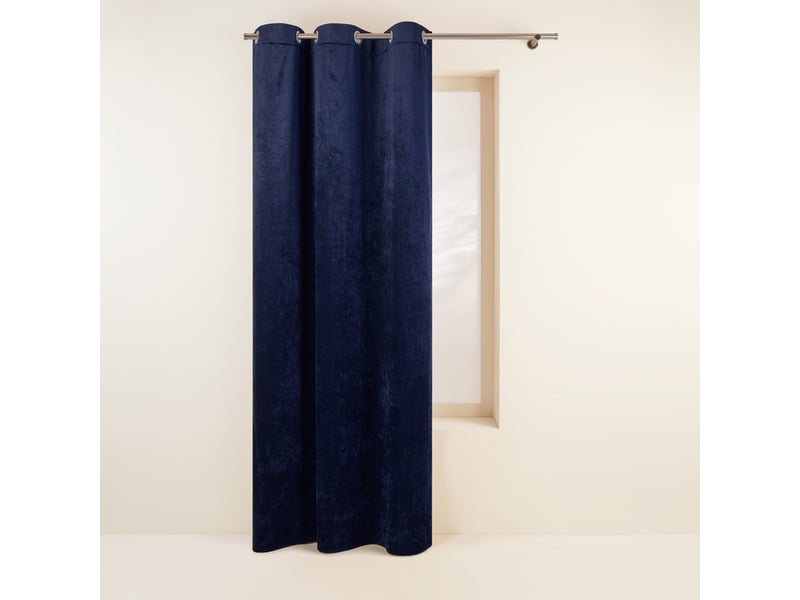 Rideau en tissu chenille à l'effet velours gratté bazyl 21636 - Conforama A