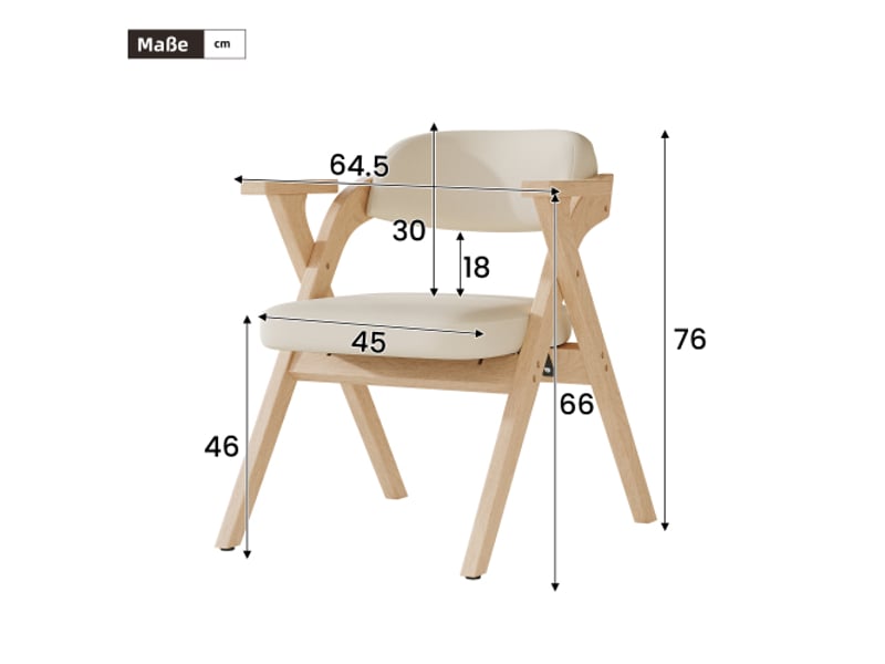  Lot de 6 chaises pliables en bois massif coloris beige chaise beige - Conforama C