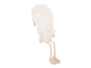 Gnome de noël alpo assis blanc h. 81 cm