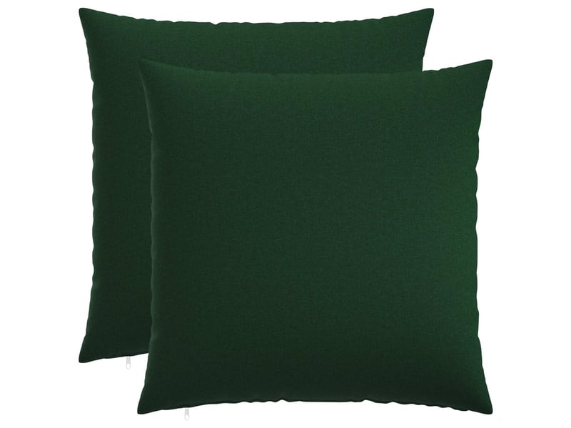  Lot de 2 coussins avec oreiller, coussins décoratifs heerlen vert foncé tissu cf50361  - Conforama B