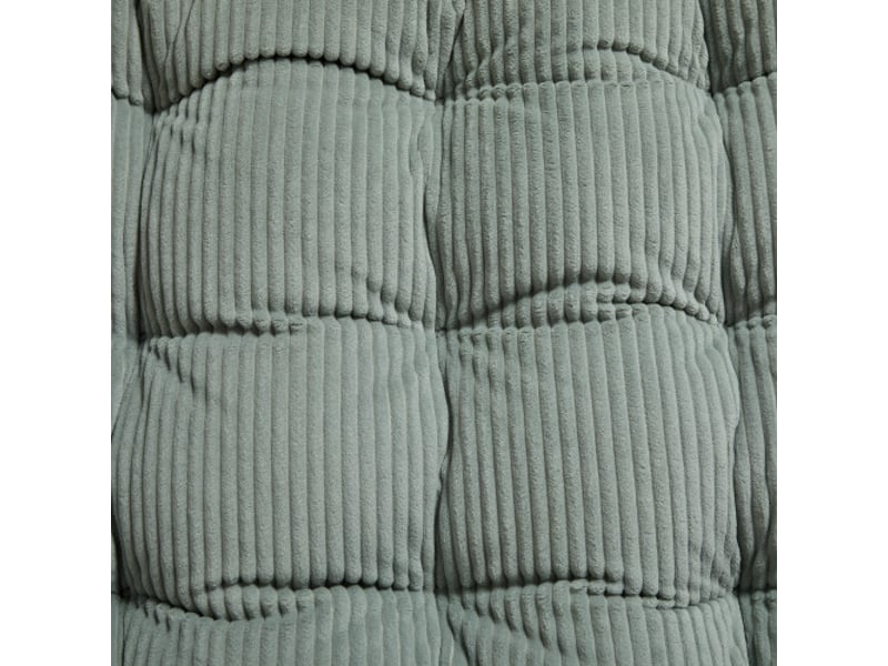 Fauteuil à bascule d’extérieur avec coussin épais et confortable, idéal pour salon, chambre et espace de lecture, structure noire avec coussin vert clair  - Conforama W