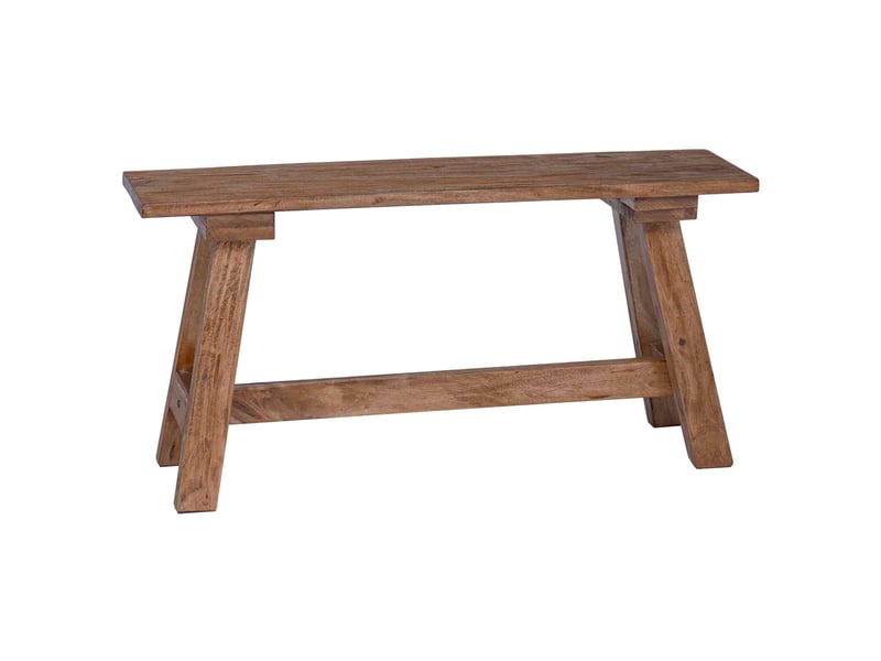  Banc d'entrée, banc d'intérieur naturel 92x23,5x45,5 cm bois massif d'acajou  - Conforama A