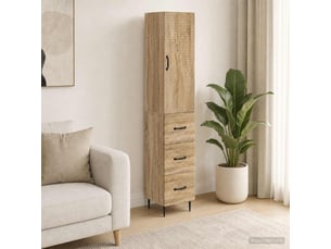 Armoire <strong></strong> <strong></strong> coloris bois clair largeur 33 cm