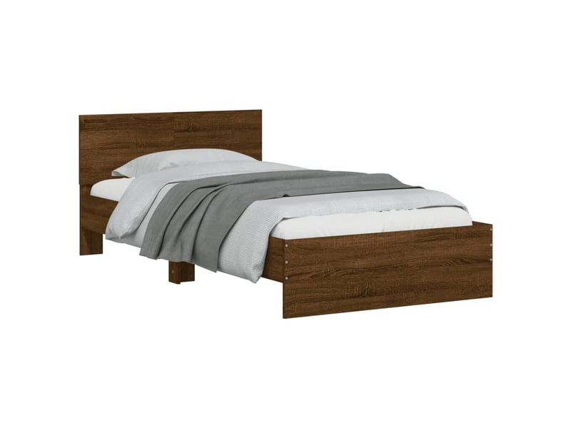  Lit simple- lit adulte -  cadre de lit sans matelas avec tête de lit 100x200 cm  - Conforama C