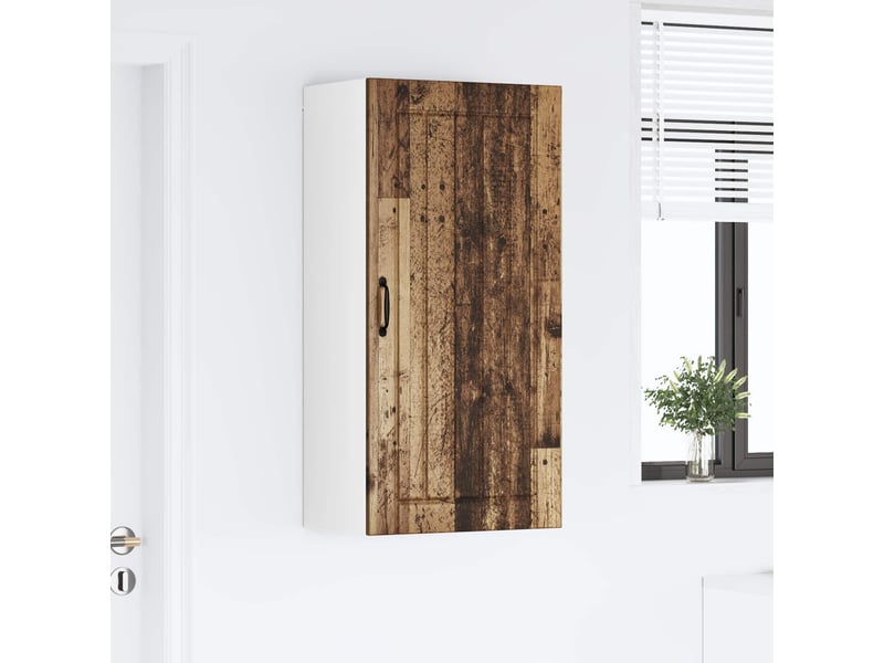 Meuble mural de cuisine, armoire de cuisine bois ancien 50x31x100cm shl2593 - Conforama D
