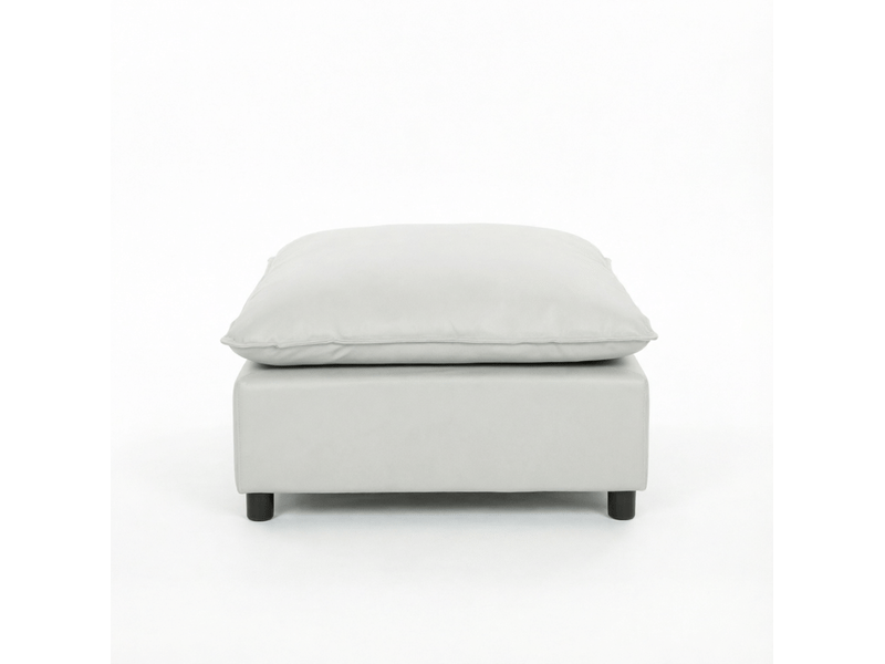  Pouf tcqpz carré 75 x 75 x 40 cm repose-pieds et assise d’appoint gris  - Conforama A