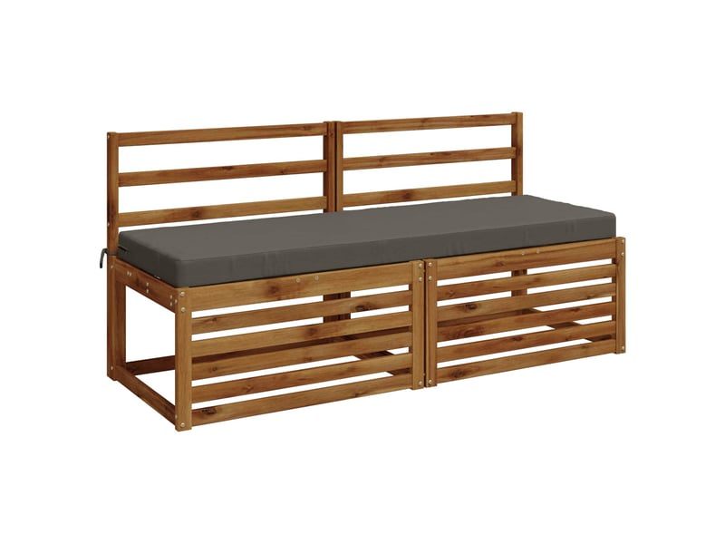  Lot de 2 coussins de banc, coussins d'assise soest 100 % polyester gris cf57245  - Conforama C