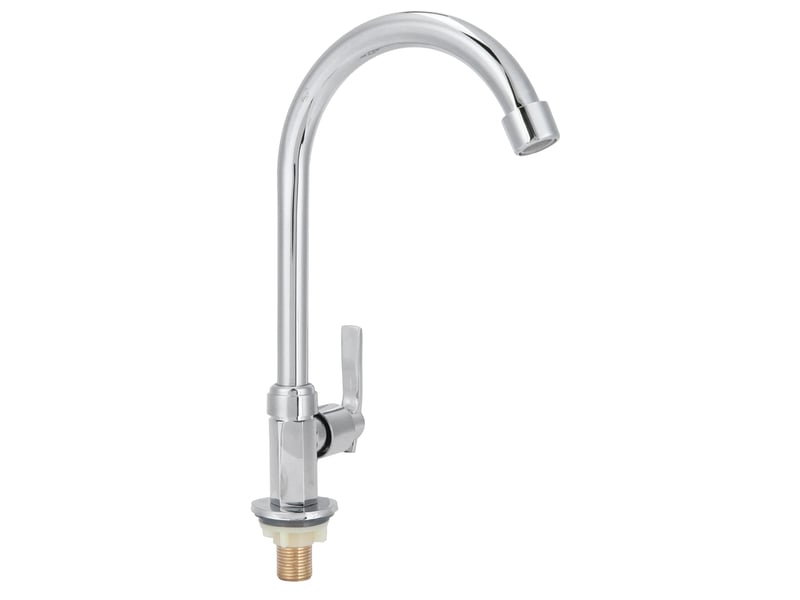  Robinet d'eau froide simple g12, cuisine domestique, lavabo, robinet d'évier rotatif en acier inoxydable  - Conforama A