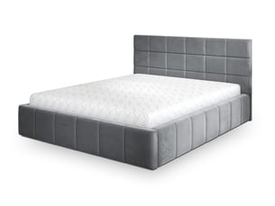 Lit coffre 180x200 cm <strong>MASSENO</strong>  <strong></strong> coloris gris