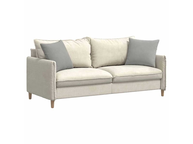 Lot de 2 coussins de canapé, coussins décoratifs tissu gris clair 45 x 45 cm cf58838 - Conforama C