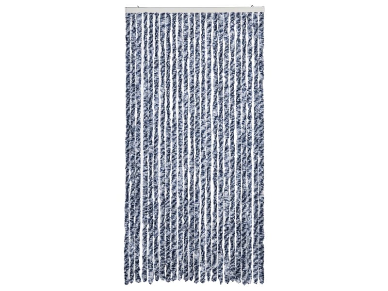  Rideau anti-mouches, moustiquaire bleu et blanc 100x200 cm chenille cf43513  - Conforama C