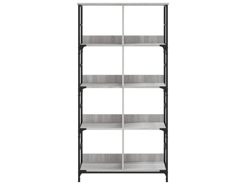  Bibliothèque, meuble de rangement salon sonoma gris 78,5x33x153 cm bois d'ingénierie  - Conforama D