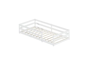 Lit cabane 90x200 cm <strong>KORFEE</strong>  <strong></strong> coloris blanc