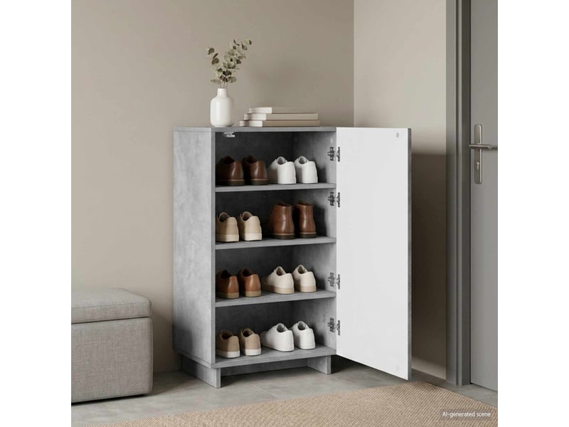  Meuble à chaussures, armoire à chaussures 48x38x87,5 cm bois d'ingénierie shl8440  - Conforama B