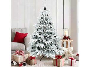 Sapin de noël - arbre de noël artificiel avec 150 led blanc 150 cm pe et pvc