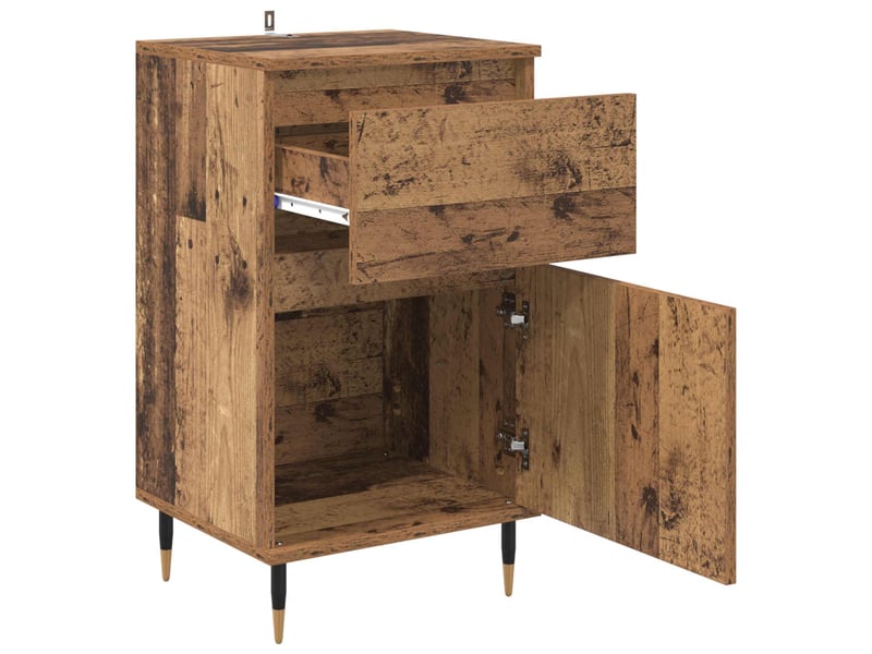  Buffet - bahut - meuble de rangement bois ancien 40 x 35 x 70 cm bois d'ingénierie et fer  - Conforama E