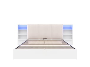 Lit coffre 180x200 cm    coloris blanc
