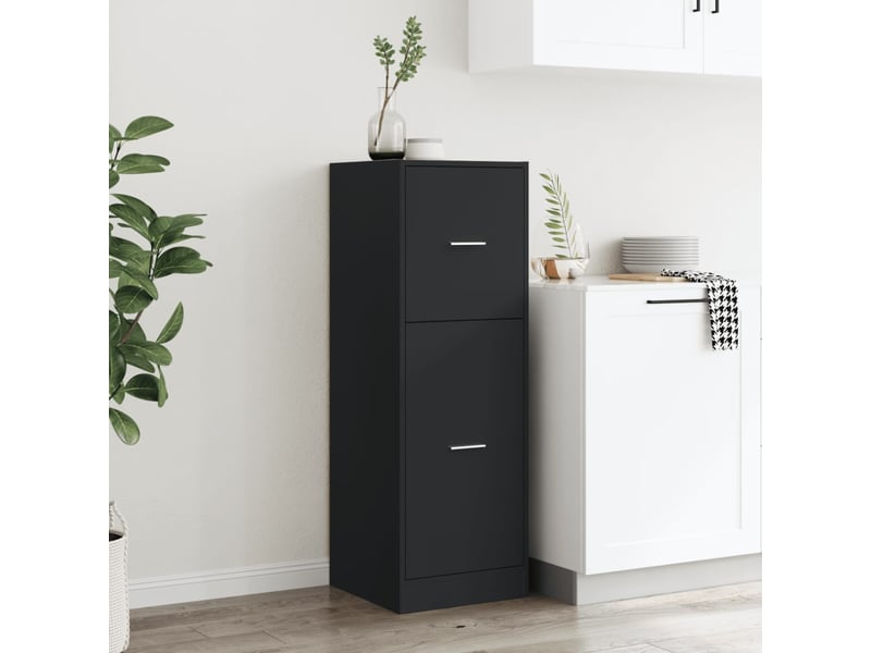  Meuble de rangement, armoire d'apothicaire noir 40x41x118 cm bois d'ingénierie  - Conforama C