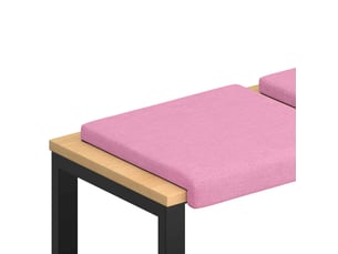 Lot de 2 coussins de banc, coussins d'assise, coussins pour chaisecanapé tissu rose profondeur 35 cm cf52512