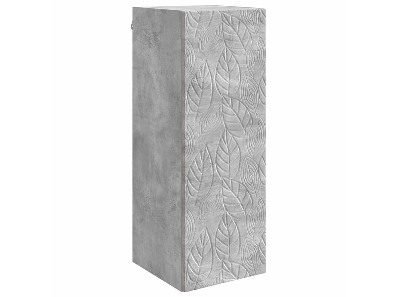  Armoire murale salon 33x34,5x90cm bois d'ingénierie gris béton shl3343  - Conforama A