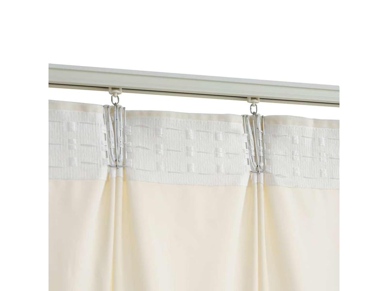  Lot de 2 rideaux occultants, rideaux black-out avec crochets velours crème 140x225 cm cf44896  - Conforama D
