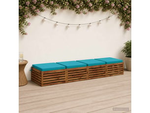 Lot de 4 coussins de siège, coussins d'assise soest 100 % polyester turquoise cf60586