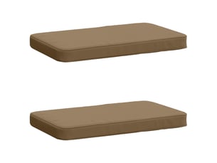 Lot de 2 coussins de banc, coussins d'assise vught 100 % polyester taupe cf58564