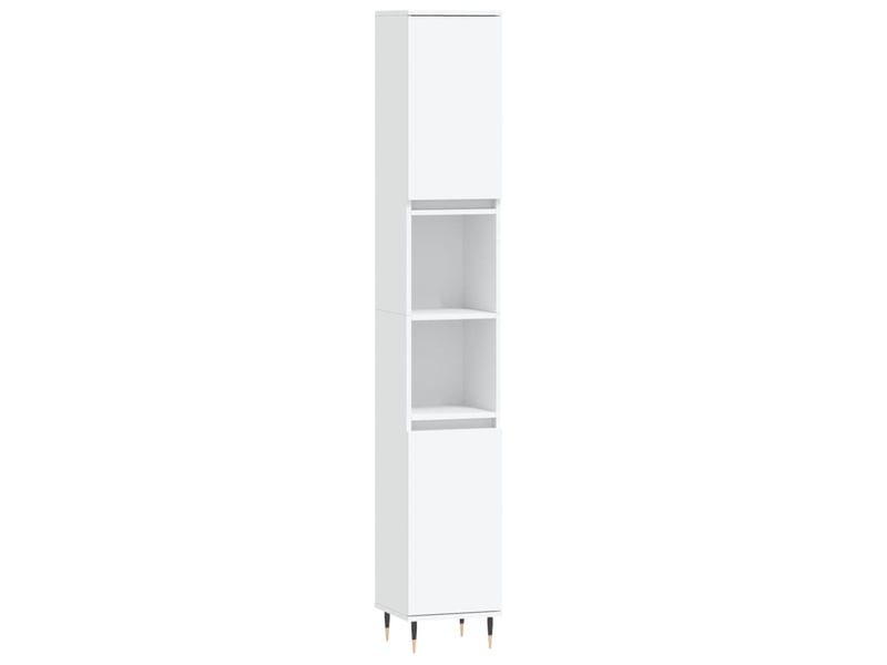  Ensemble de meubles salle de bain 3 pcs blanc bois d'ingénierie cf63940  - Conforama C