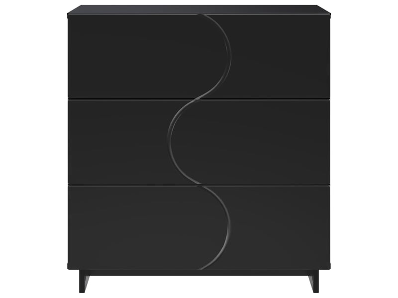 Buffet salon, buffet de rangement noir 70x38x75 cm bois d'ingénierie  - Conforama D