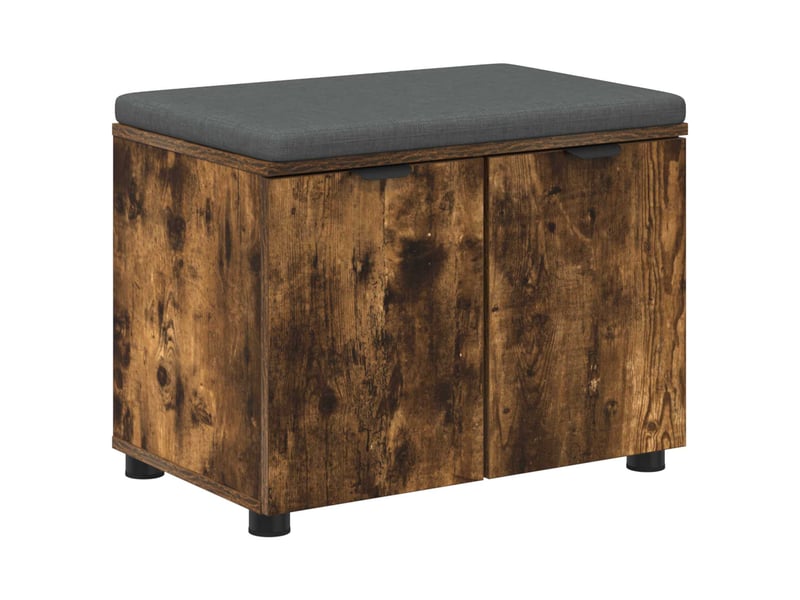  Banc d'entrée, banc interieur avec coussin chêne fumé 60x38x46 cm shl67898  - Conforama A