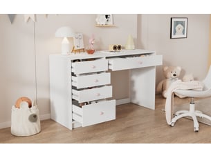 Bureau enfant BIQZUYA 120 cm coloris blanc