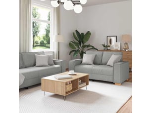 Vidaxl ensemble de canapés 3 pcs gris 220 x 78 x 84 cm tissu