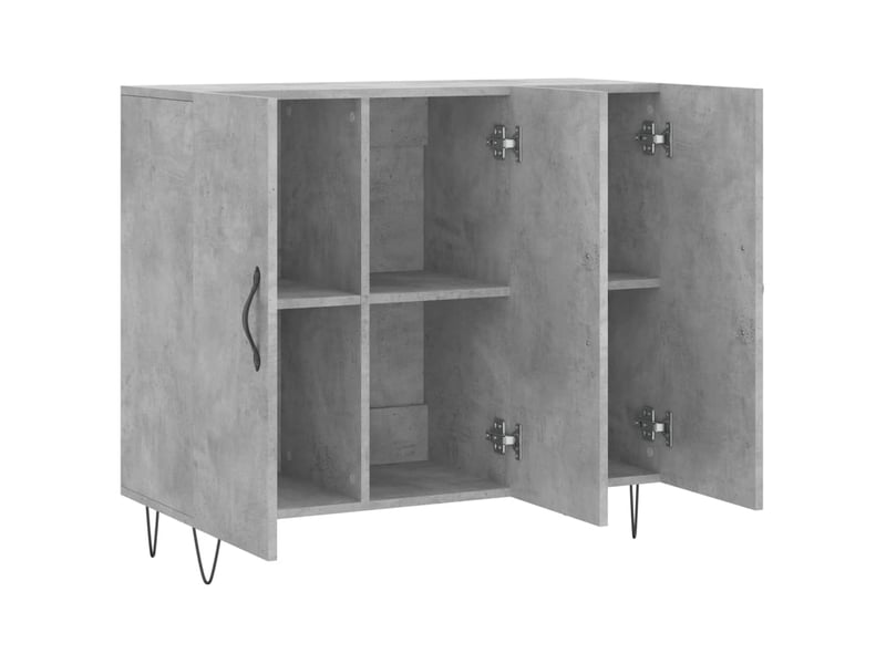  Buffet - bahut - meuble de rangement gris béton 90x34x80 cm bois d'ingénierie  - Conforama E