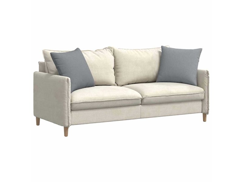  Lot de 2 coussins de canapé, coussins décoratifs tissu gris clair 50 x 50 cm cf58842  - Conforama C