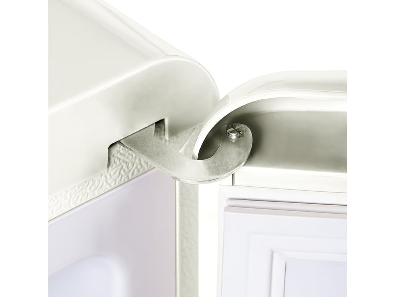  Réfrigérateur rétro 88,8x45,5x48,5 cm double porte 60 l métal blanc crème  - Conforama D