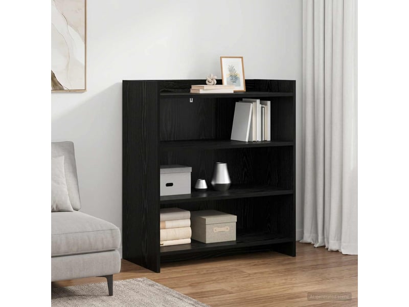  Buffet - bahut - meuble de rangement chêne noir 75 x 36 x 80 cm bois d'ingénierie  - Conforama B