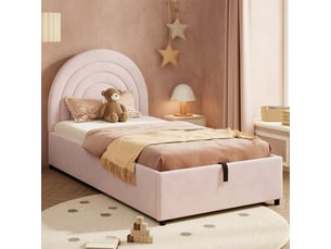 Lit coffre 90x200 cm <strong>HAUSS SPOLE</strong>  <strong></strong> coloris rose