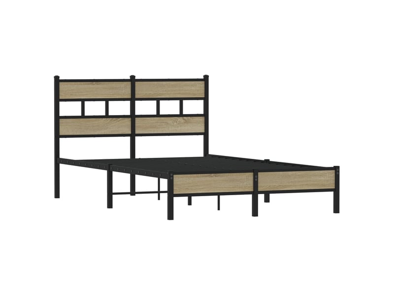  Lit double- lit adulte -  cadre de lit sans matelas chêne sonoma 120x190 cm  - Conforama B