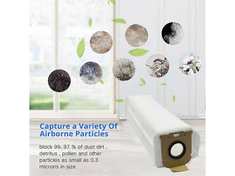  6pcs for z10 station robot vacuum cleaner dust bag replacement spare parts non-woven garbage dust bag  - Conforama B