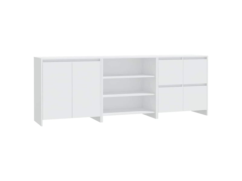  Buffets 3 pcs - bahut - meuble de rangement blanc bois d'ingénierie  - Conforama A