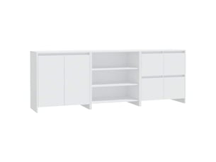 Buffets 3 pcs - bahut - meuble de rangement blanc bois d'ingénierie