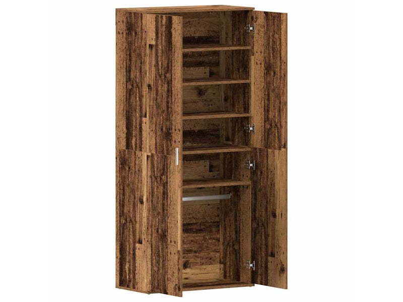  Meuble à chaussure, cabinet à chaussures 80x39x178 cm bois d'ingénierie shl8507  - Conforama E