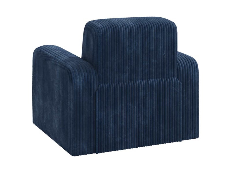  Vidaxl fauteuil bleu marine velours côtelé  - Conforama E