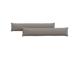 Lot de 2 coussins de canapé, coussins décoratifs tissu taupe 200 x 40 cm cf58955